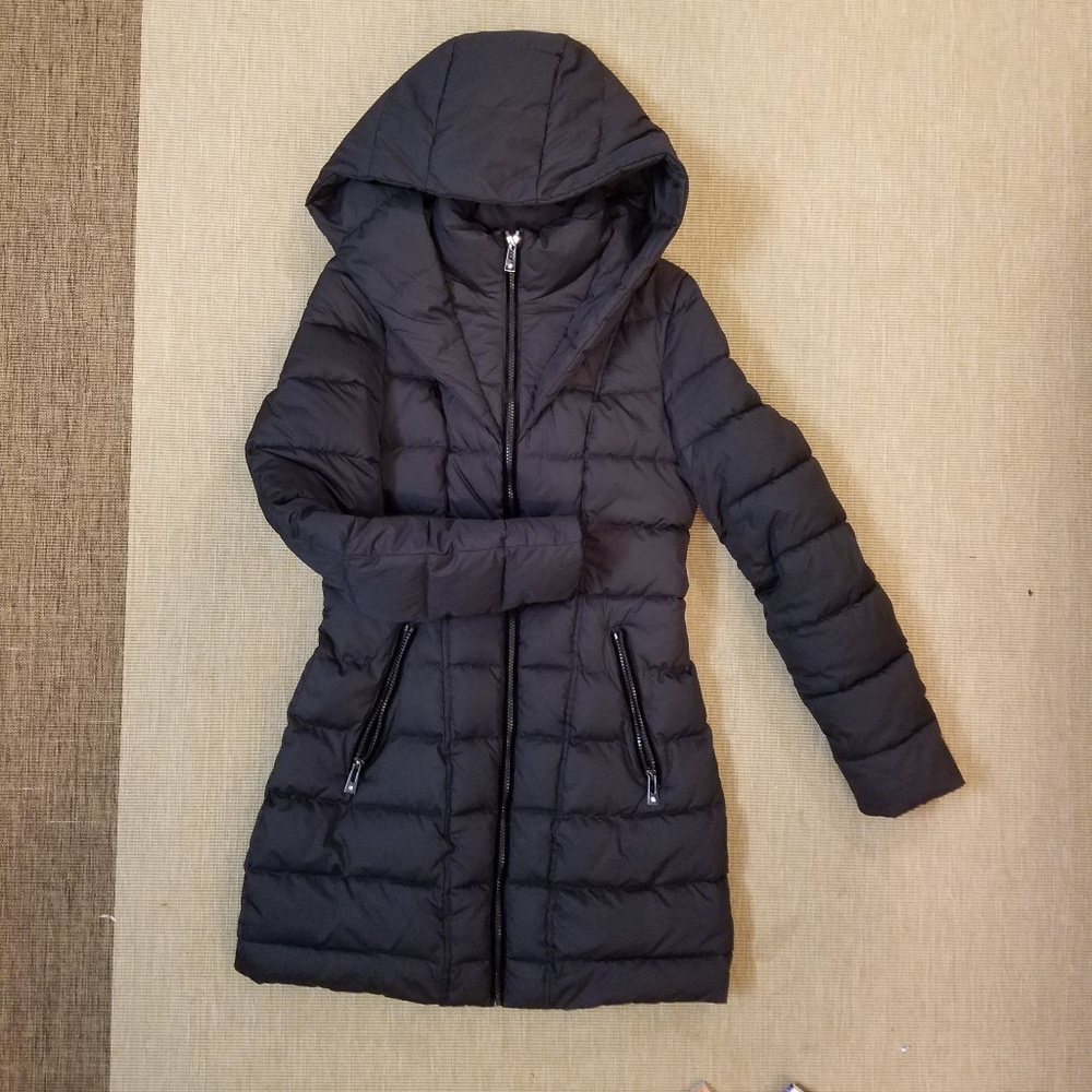 INC puffer coat black xs